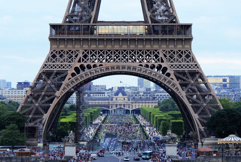 Eiffel tower in Paris, France